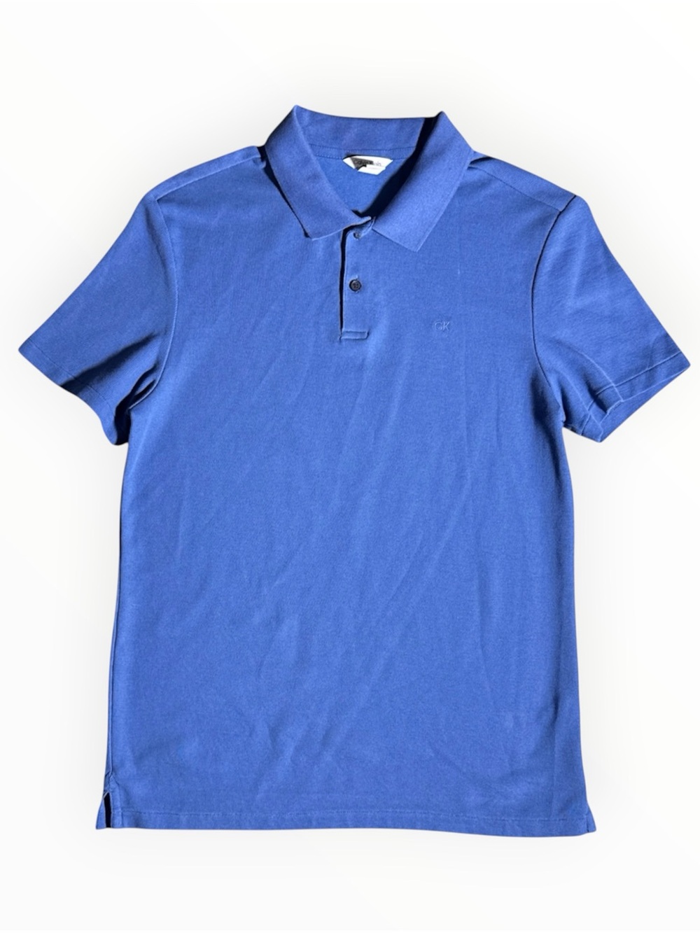 Calvin Klein Men’s Polo Shirt Small Blue Short Sleeve Stretch Performance